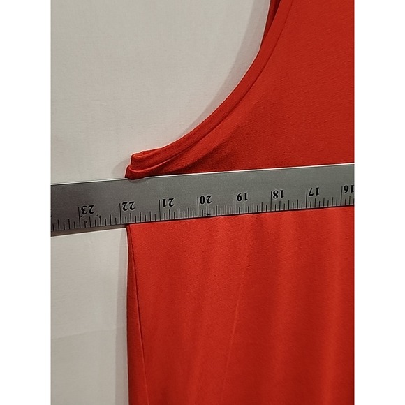 Eileen Fisher NWT Crew Neck Long Shell Top Womens XL Orange, Sleeveless Jersey - Picture 7 of 8